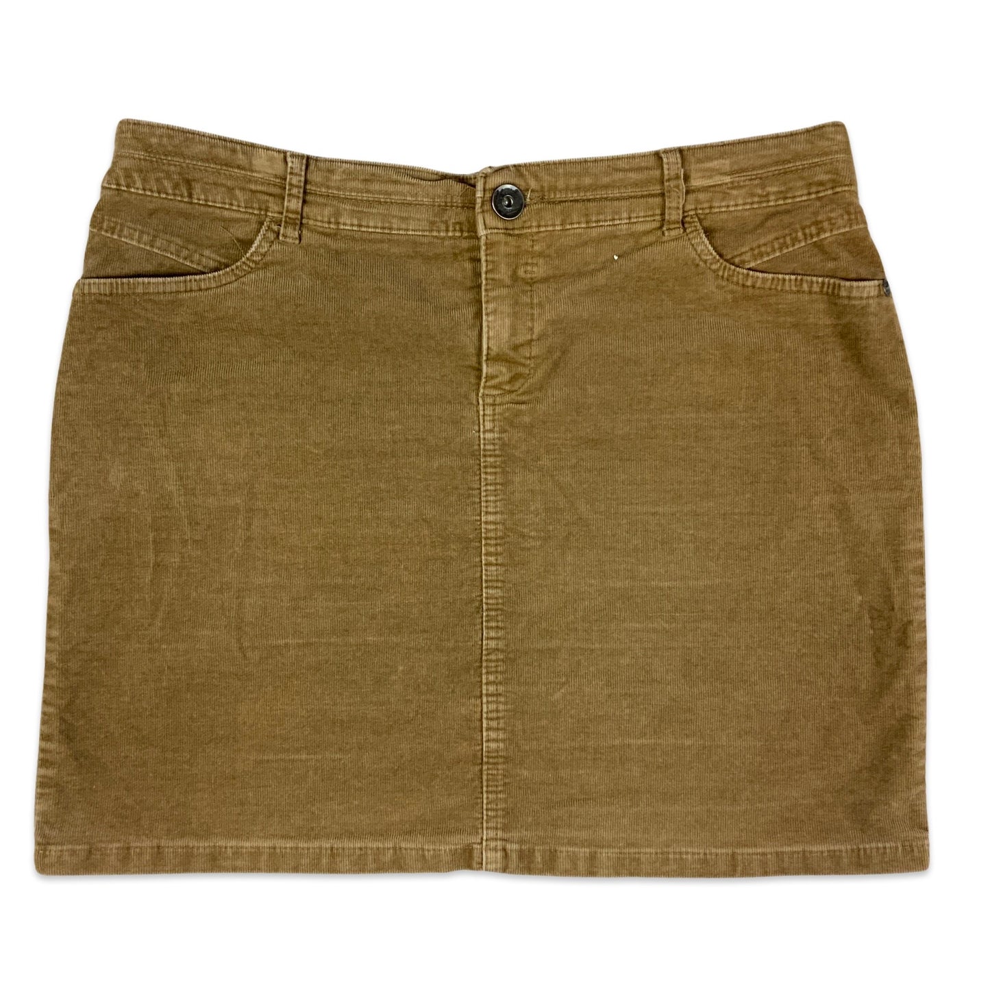 Brown Corduroy Mini Skirt 16