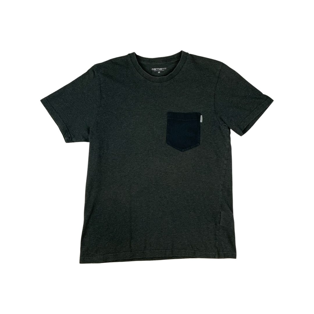 Vintage Y2K Carhartt T-Shirt with Pocket Black Grey S