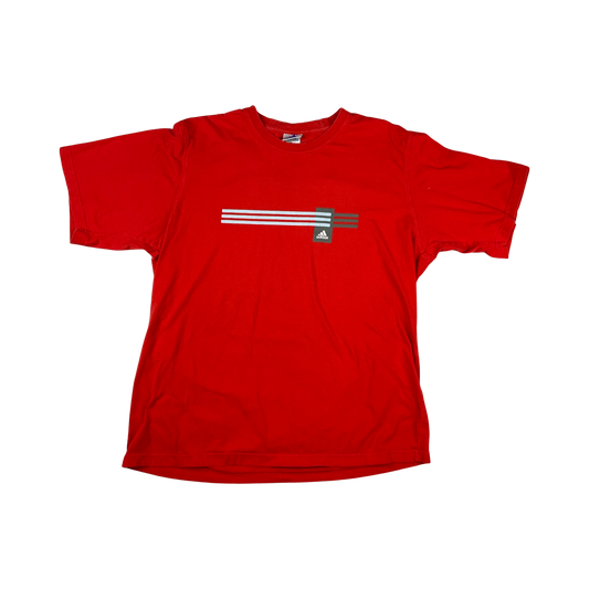 Vintage 90s Adidas T-Shirt Red XL