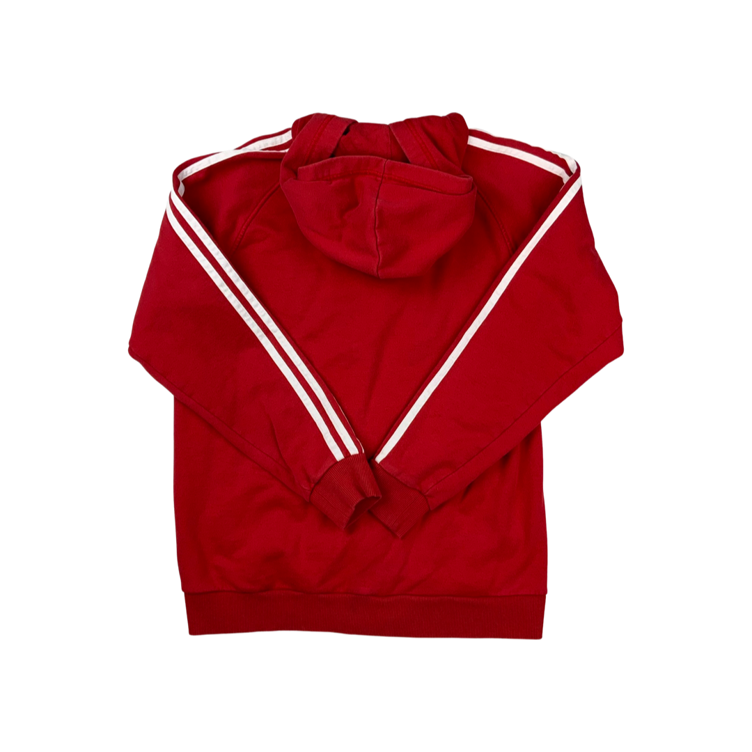 Vintage Y2K Adidas Zip-Up Hoodie Red M