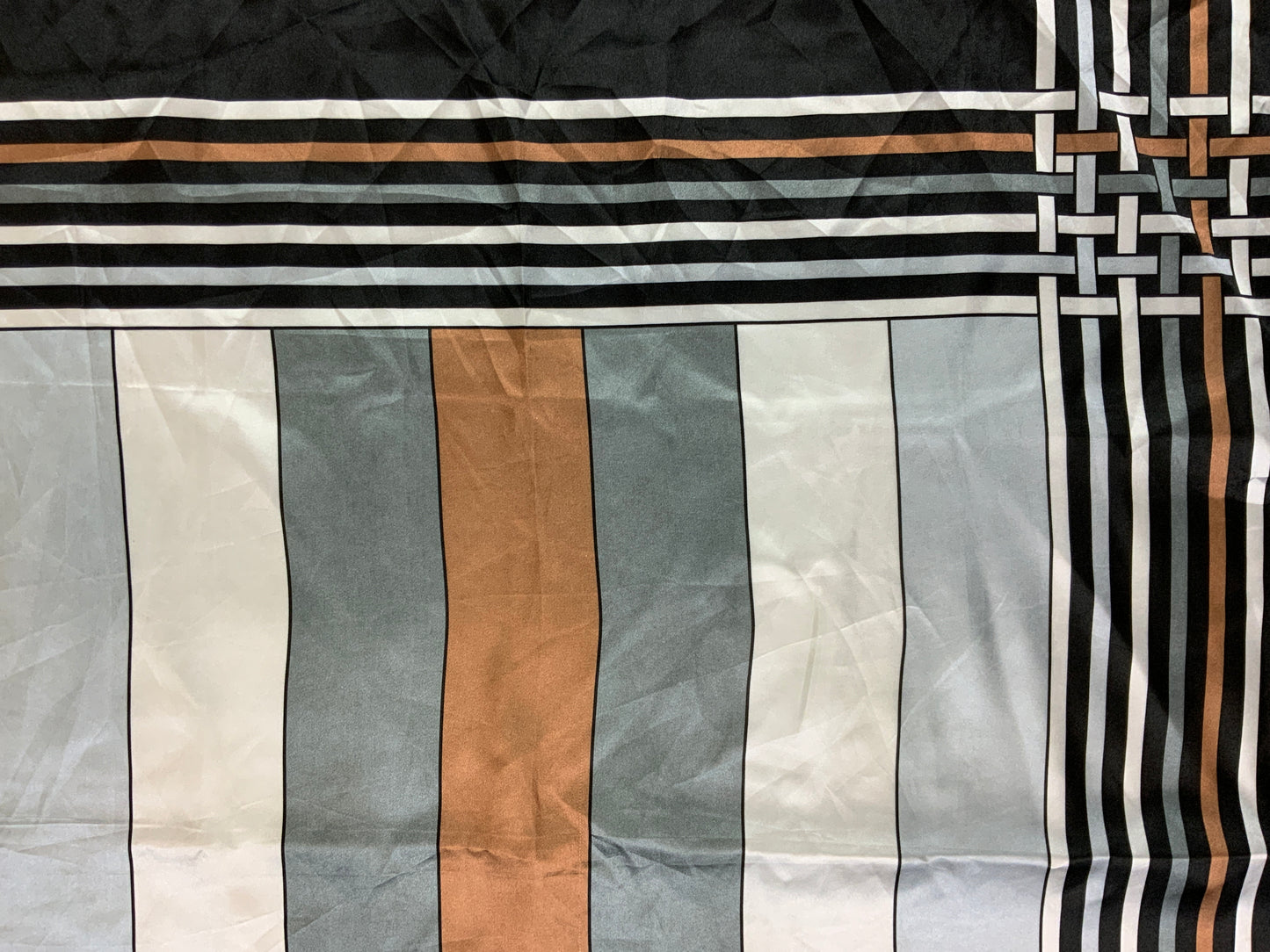 Vintage Striped Cross Hatch Pattern Scarf.