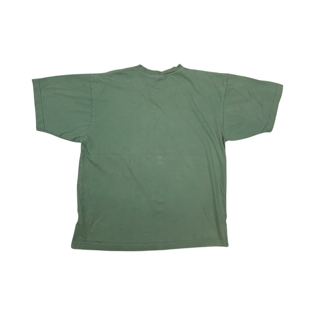 Vintage 90s Nike V-Neck T-Shirt Green L