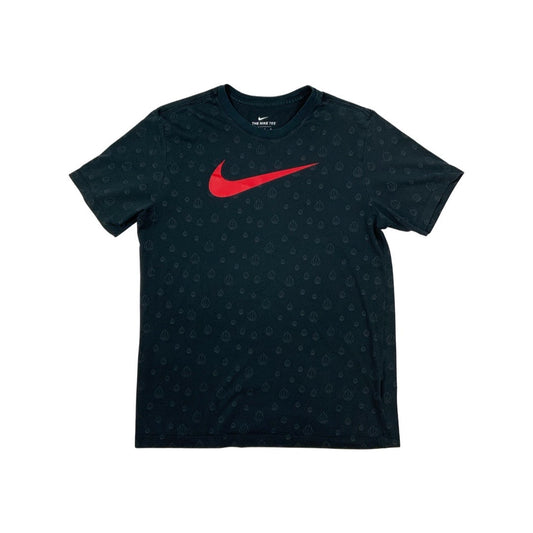 Vintage Y2K Nike All-Over Print T-Shirt Black M
