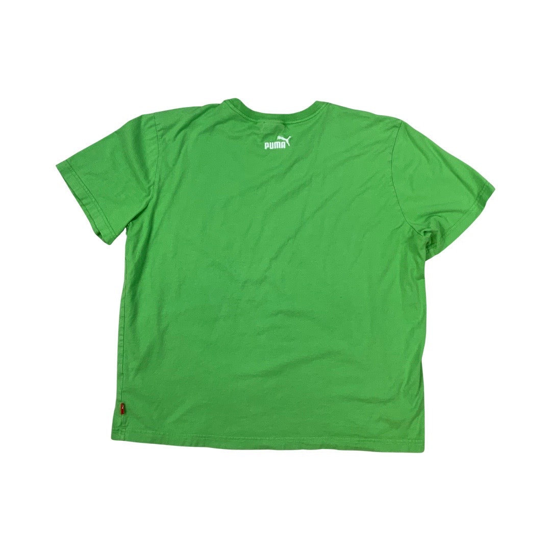 Vintage Y2K Puma T-Shirt Lime Green L