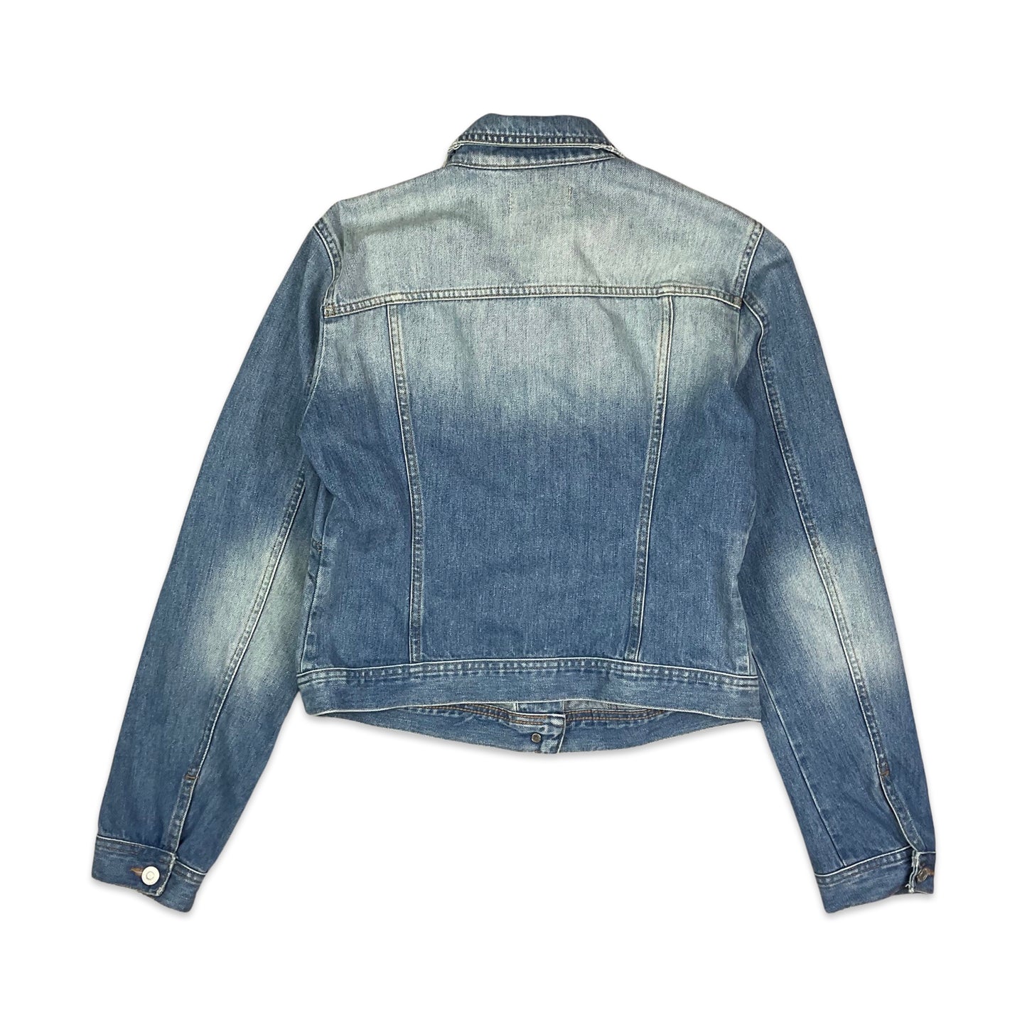 Vintage United Colours of Benetton Blue Denim Jacket 12 14