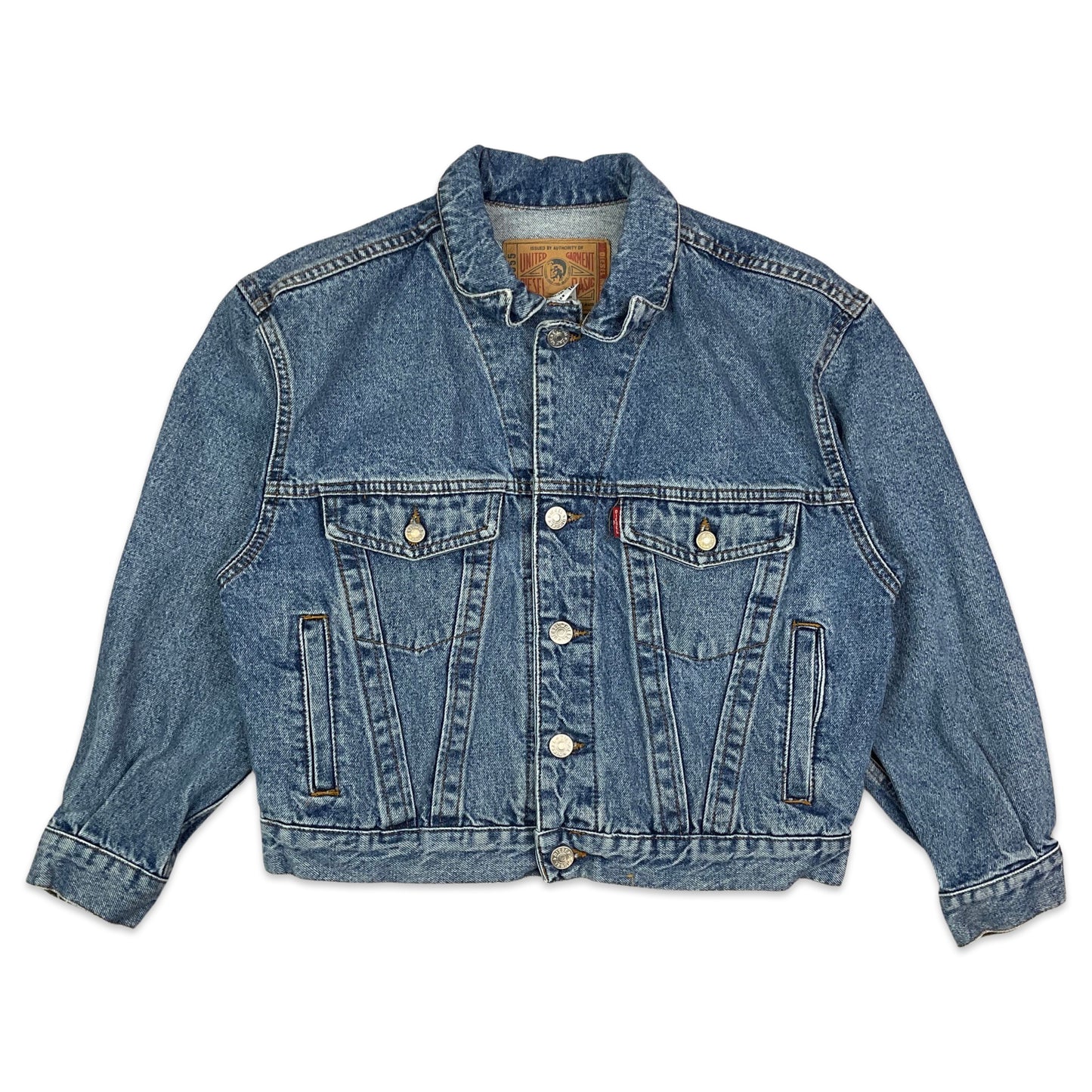 Vintage Diesel Blue Denim Trucker Jacket 8 10