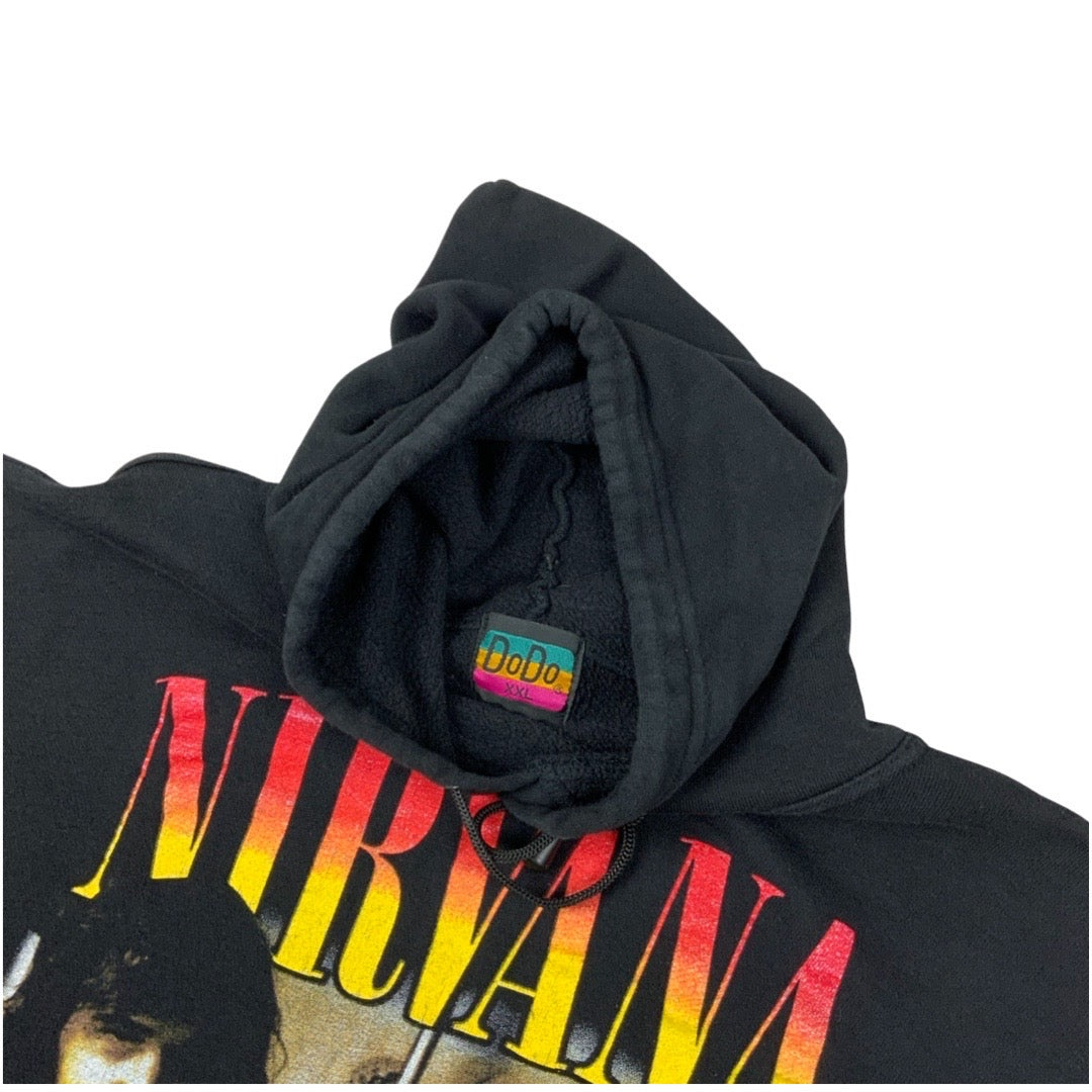 Vintage Y2K Nirvana Hoodie Black XL