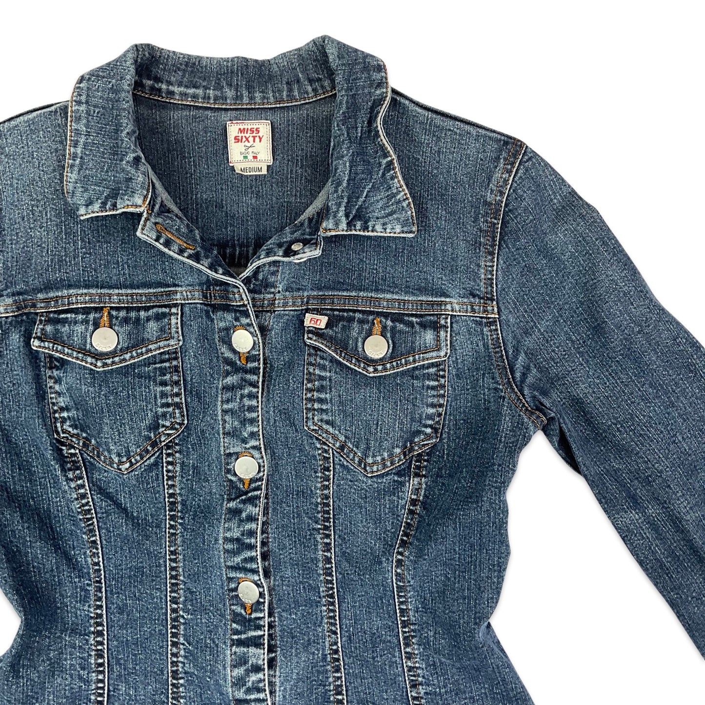 Vintage Miss Sixty Fitted Blue Denim Jacket 6