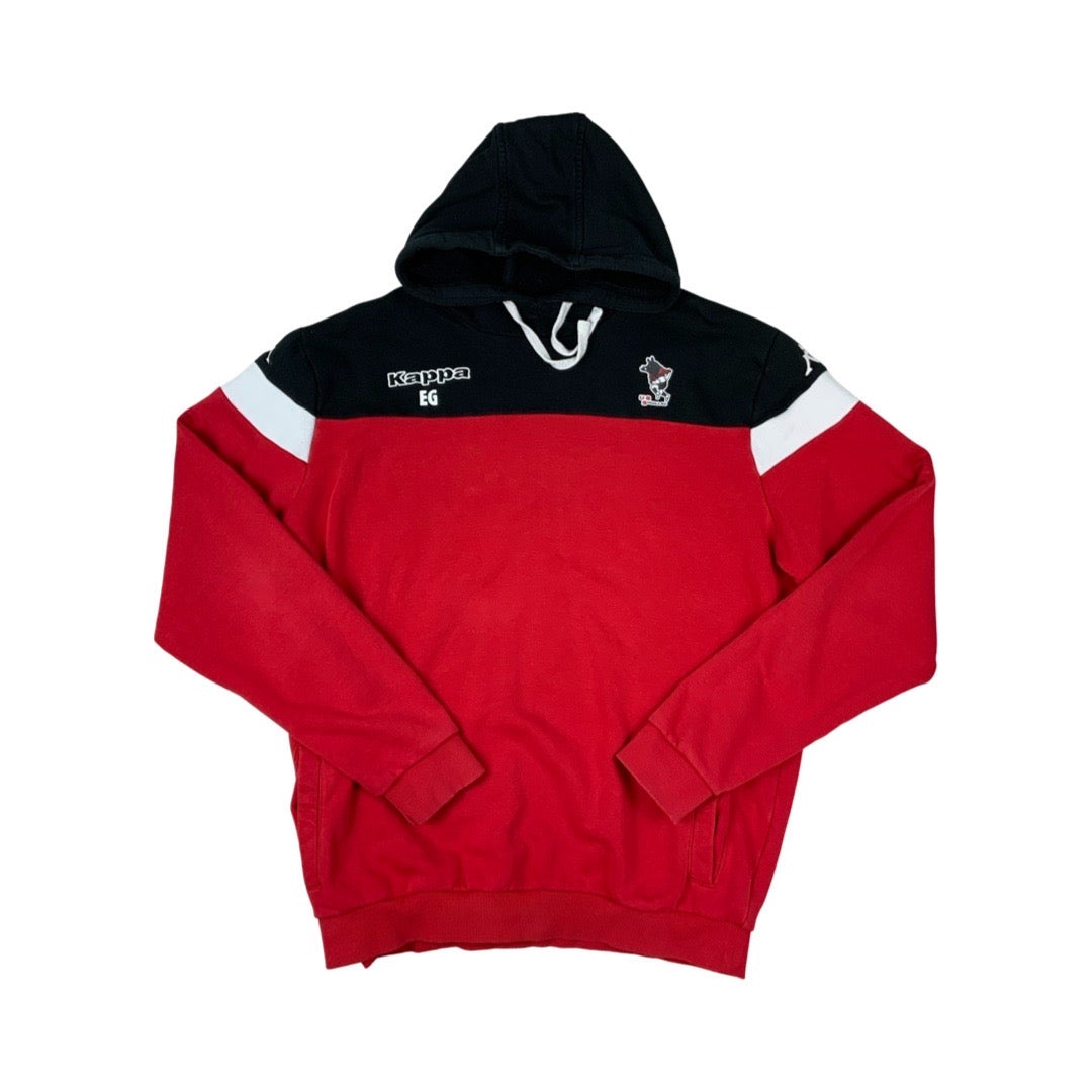 Vintage Y2K Kappa Hoodie Red Black XXL