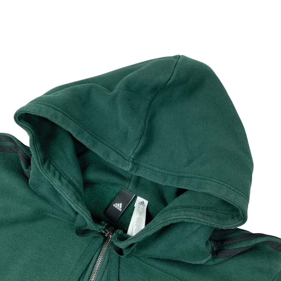 Adidas green zip up jacket hotsell