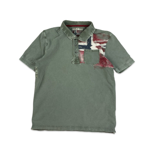 Vintage Napapijri Khaki Polo Shirt XS S