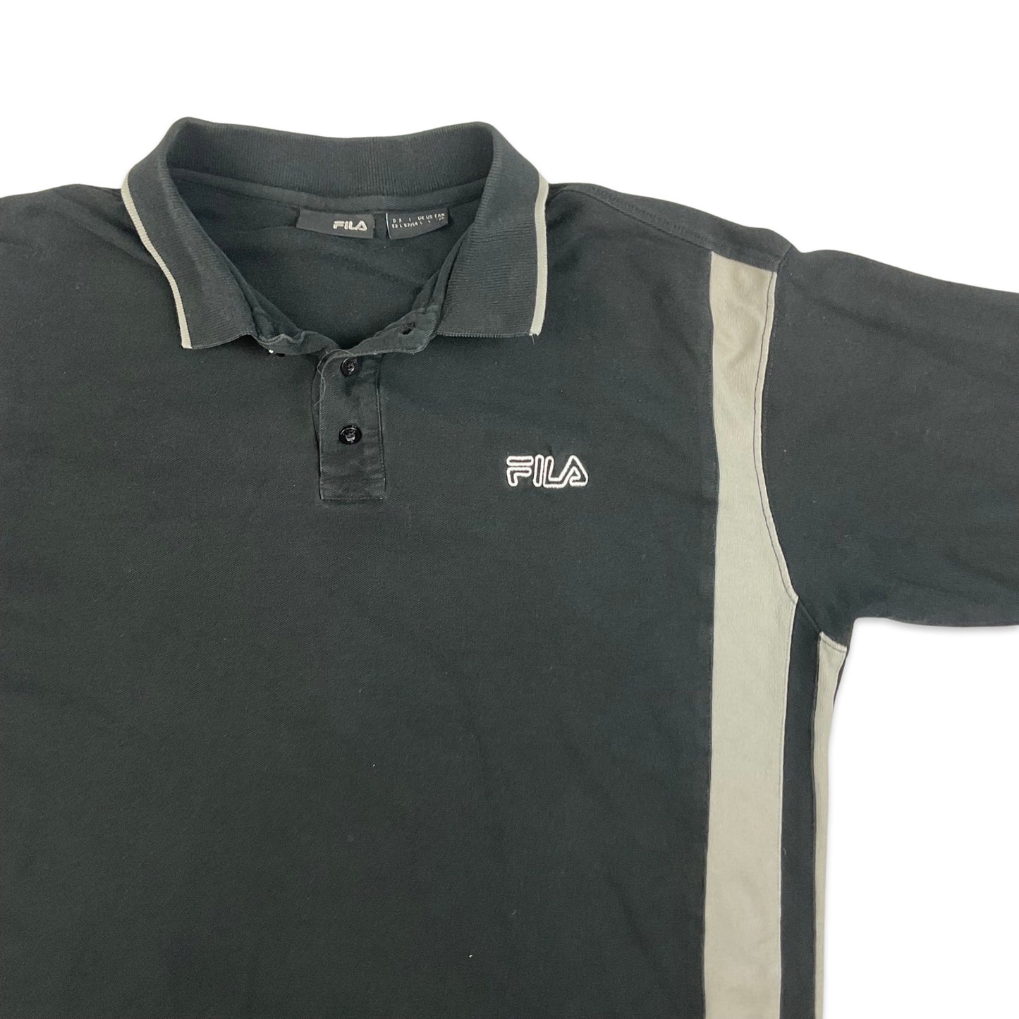 Vintage FILA Black Rugby Shirt M L