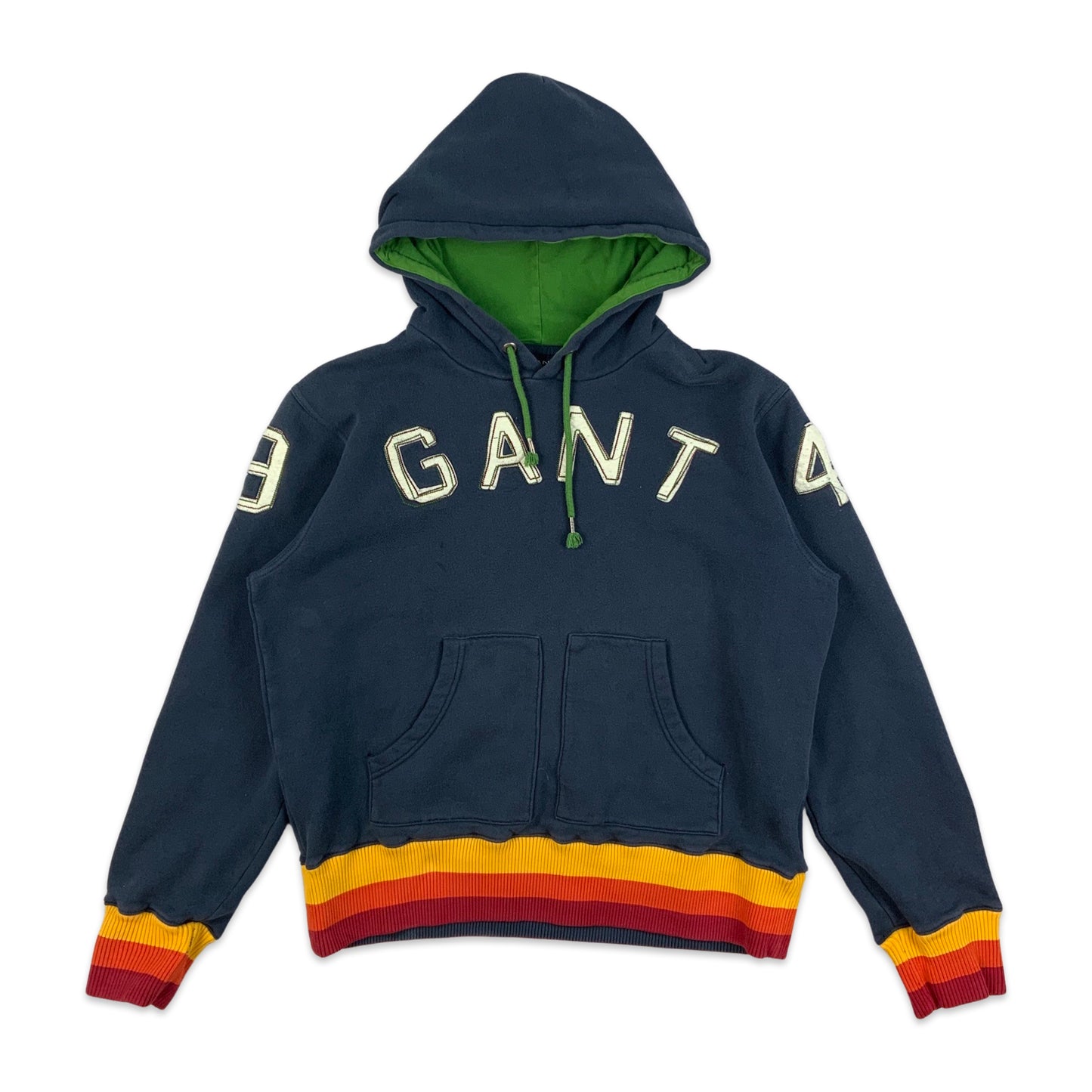 GANT Navy Spellout Hoodie L XL