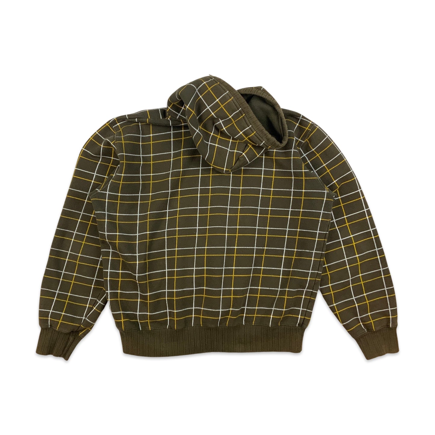 Carhartt Brown Checked Pattern Hoodie L XL