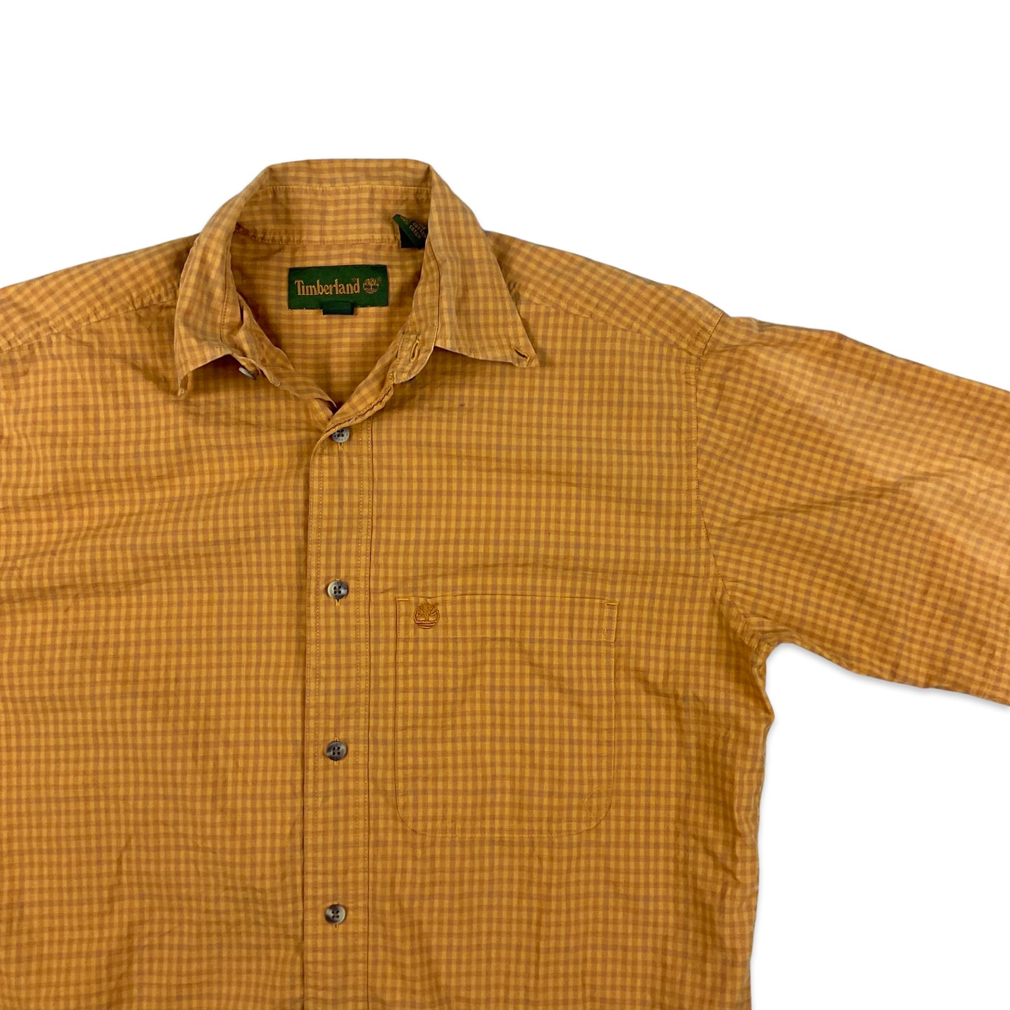 Vintage Timberland Orange Plaid Shirt M L