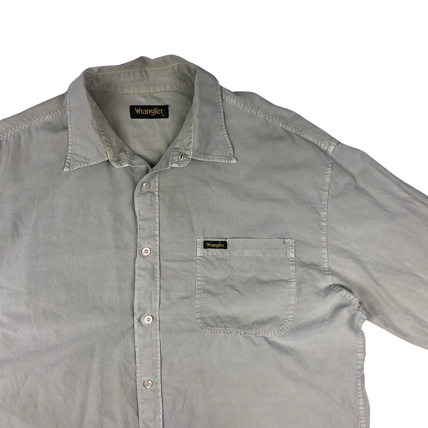 Vintage Wrangler Beige Cotton Shirt XL