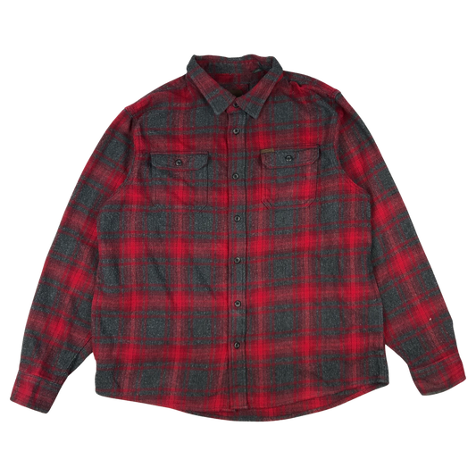 Vintage Orvis Red Plaid Flannel Shirt XL