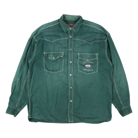 Vintage Marc O' Polo Green Western Denim Shirt XL