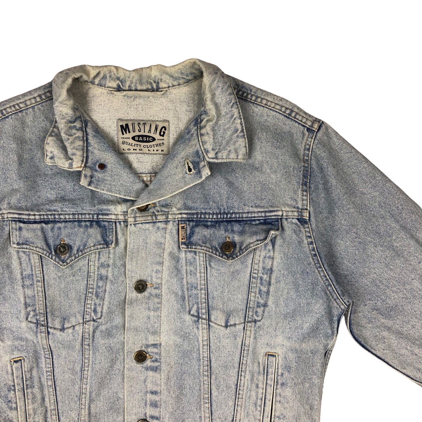 Vintage Mustang Light Wash Denim Jacket M