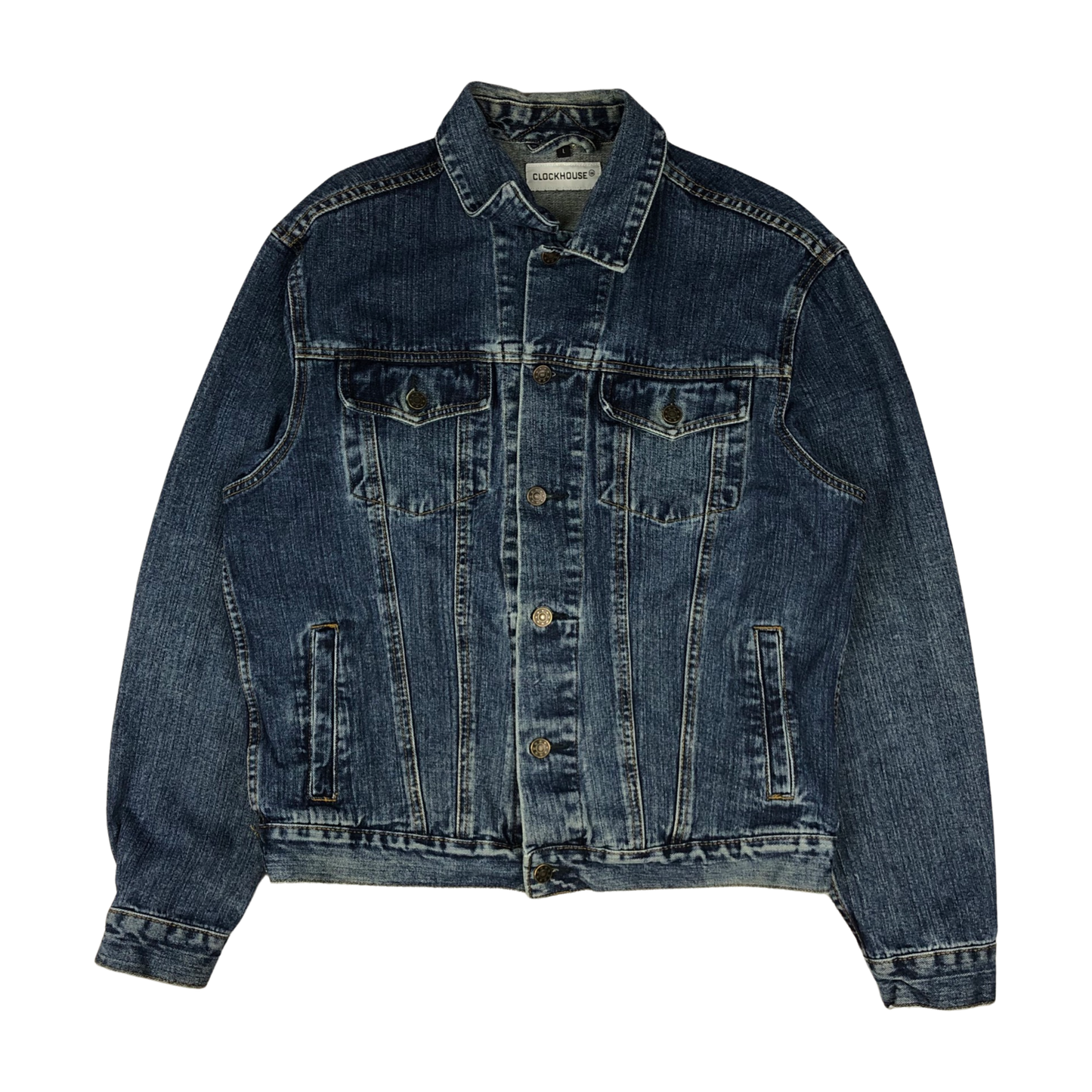 Vintage 00s Clockhouse Blue Denim Jacket L