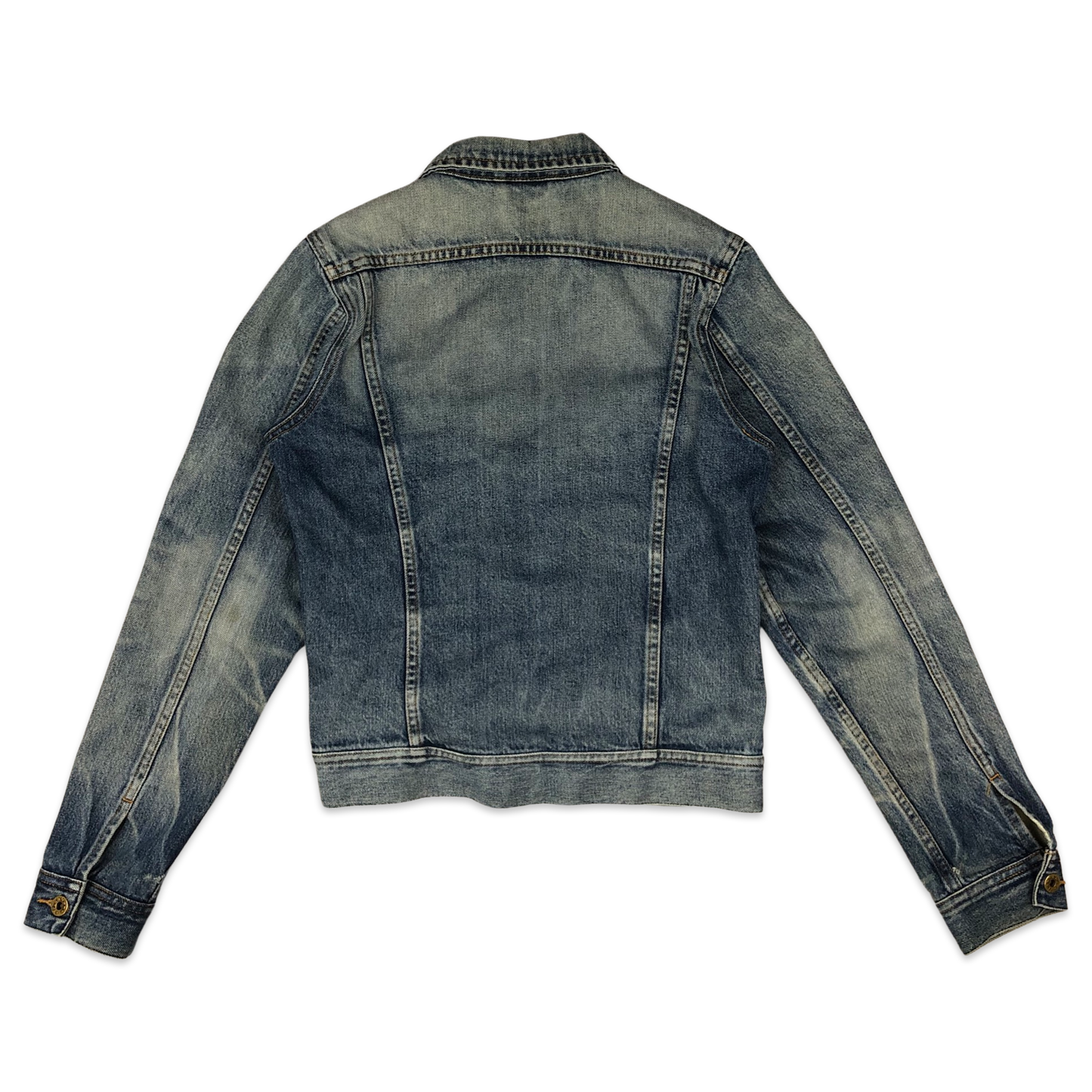 Vintage Y2K Fishbone Blue Denim Jacket 10