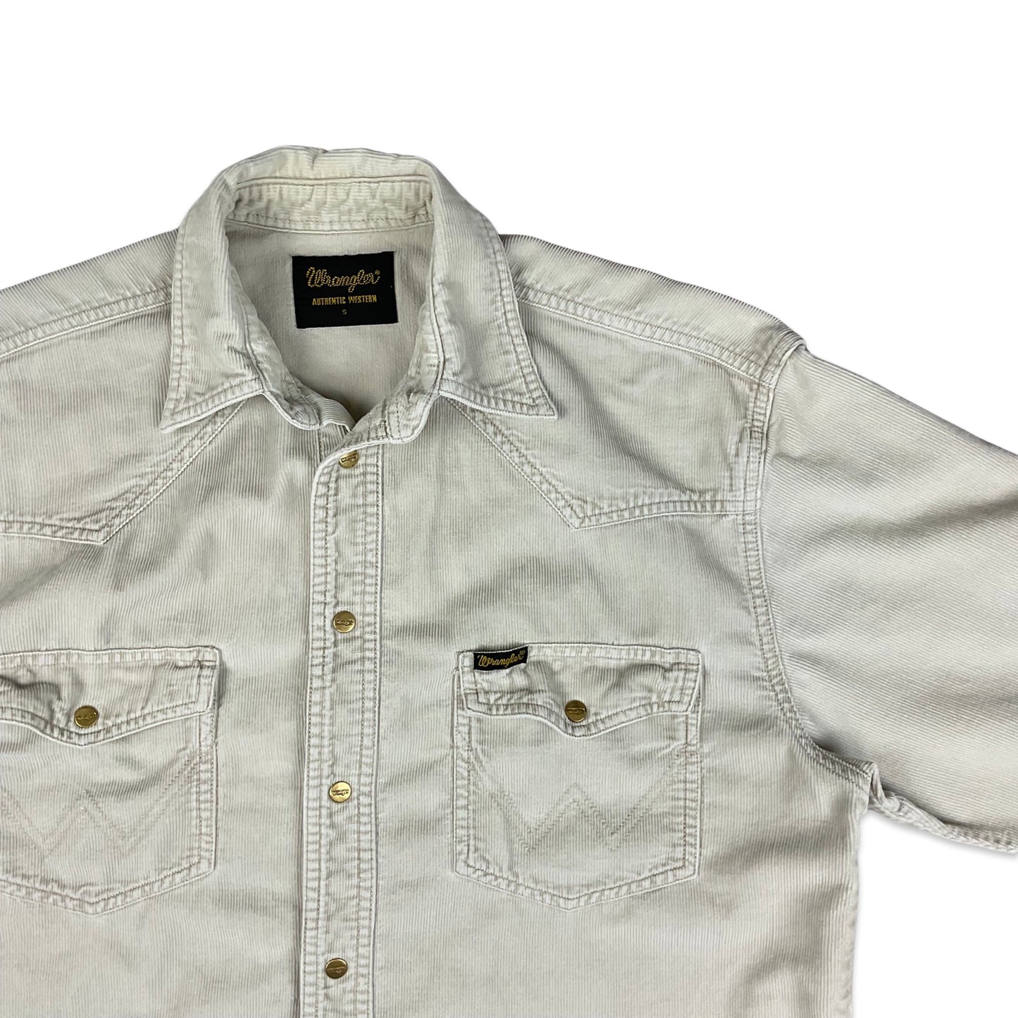 Vintage Wrangler Cream Corduroy Shirt S M