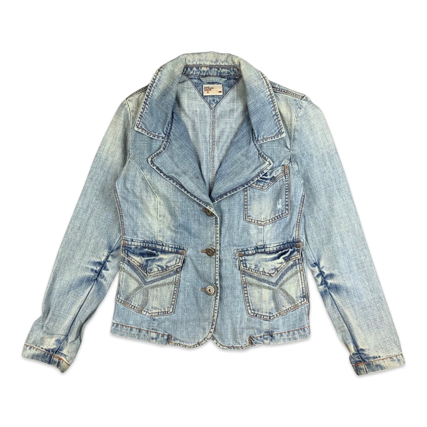 Tommy Hilfiger Blue Denim Blazer 10 12