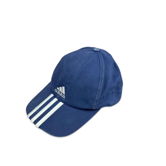 00s Vintage Blue White Adidas Three Stripe Cap