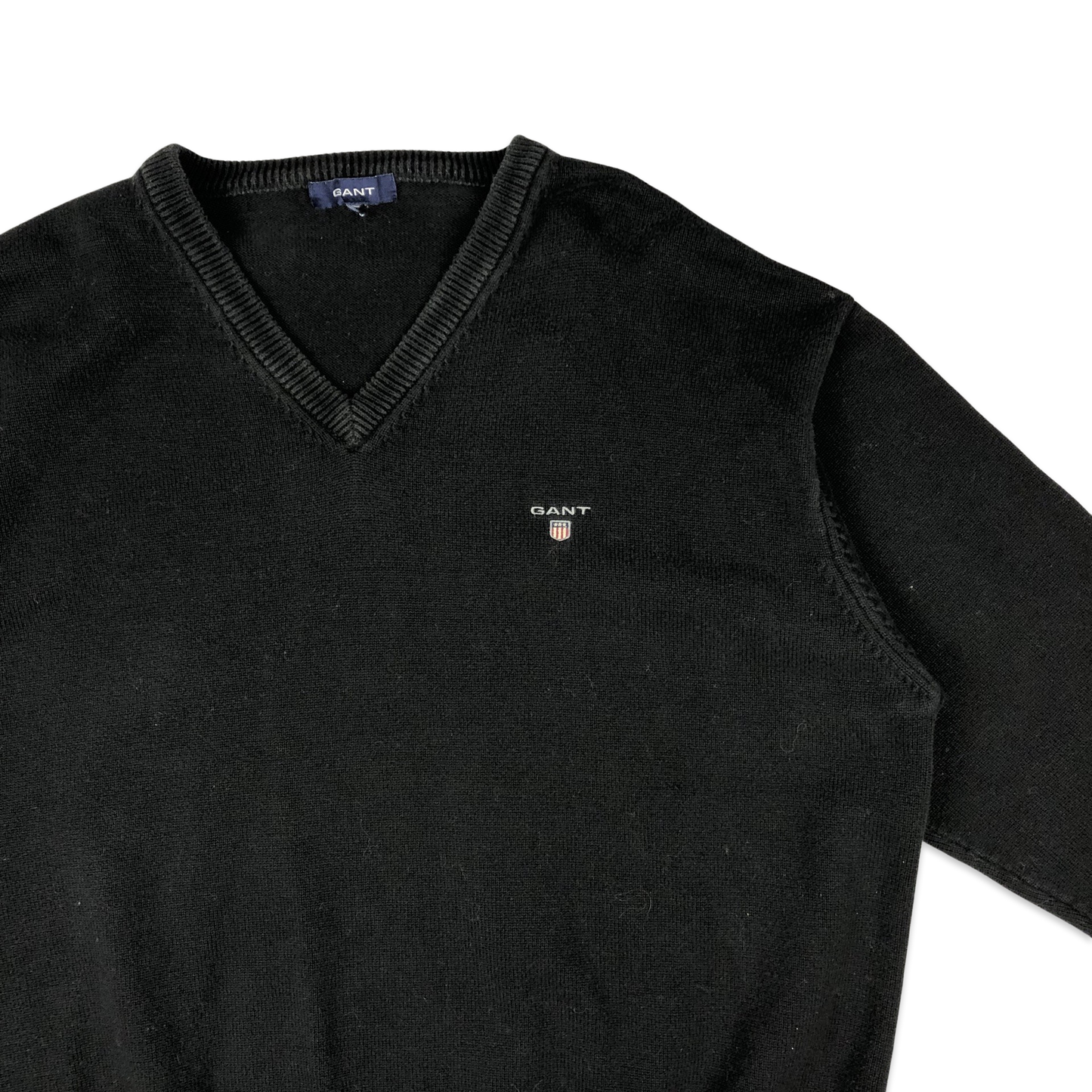 GANT Black V-neck Knit Jumper XL XXL