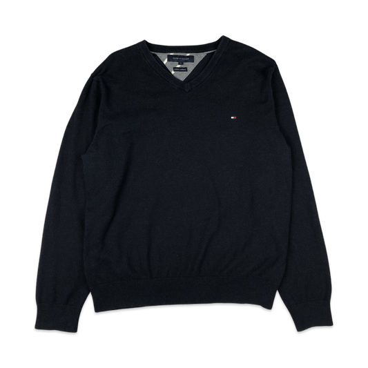 Tommy Hilfiger Knit V Neck Jumper Navy M L