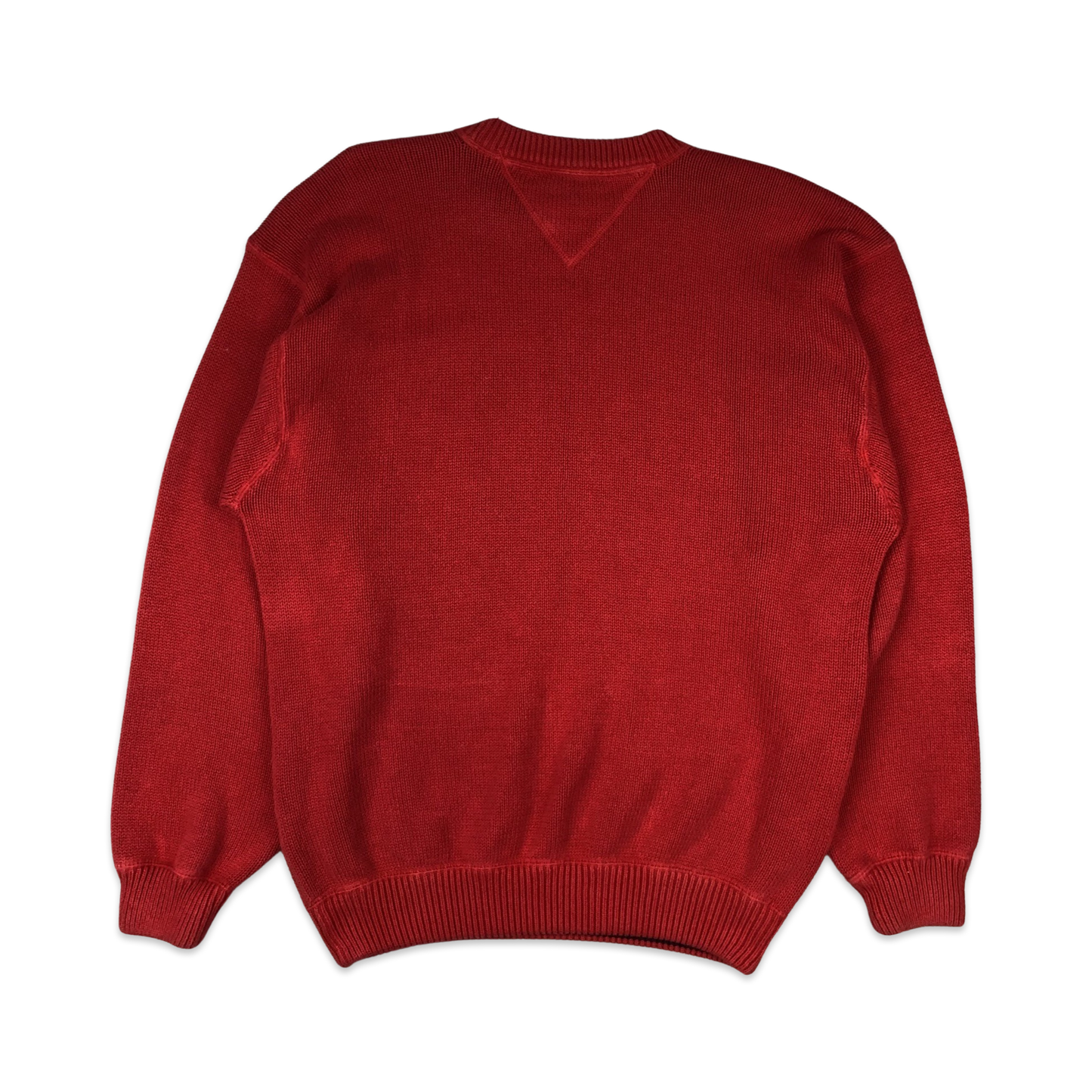 Vintage 90s Tommy Hilfiger Knit Jumper Red XL XXL