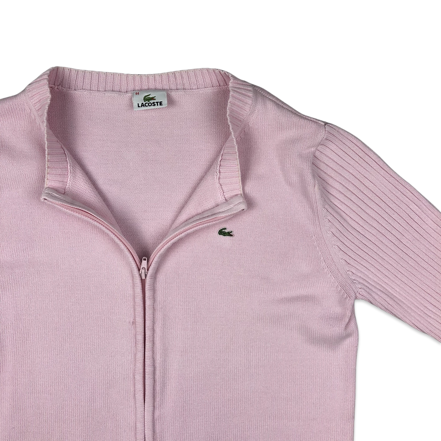 Lacoste Zip-up Knit Jumper Pink 14 16