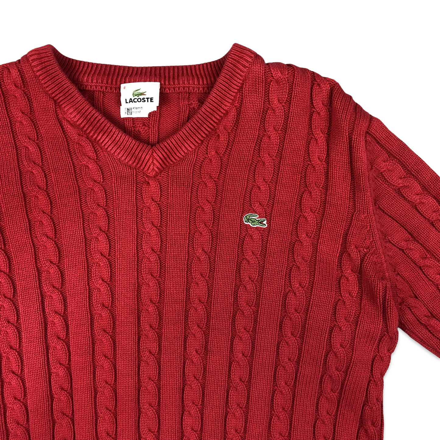 Lacoste Cable Knit Jumper Red XL