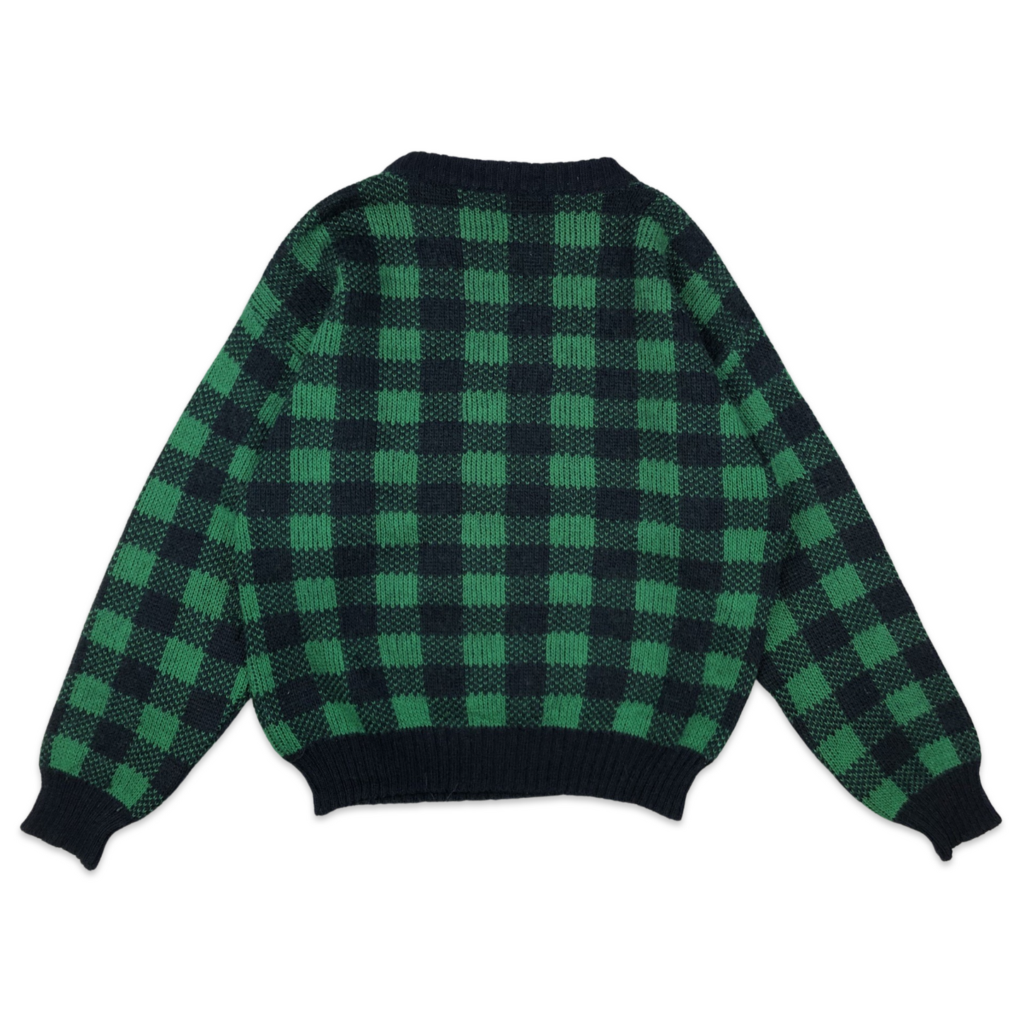 Levi's Gingham Knit Jumper Green Black M L