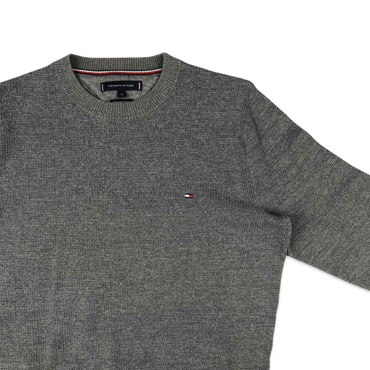 Tommy Hilfiger Waffle Knit Jumper Grey S M