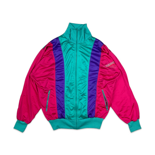 Vintage 80s Converse Pink Blue Track Jacket L XL XXL