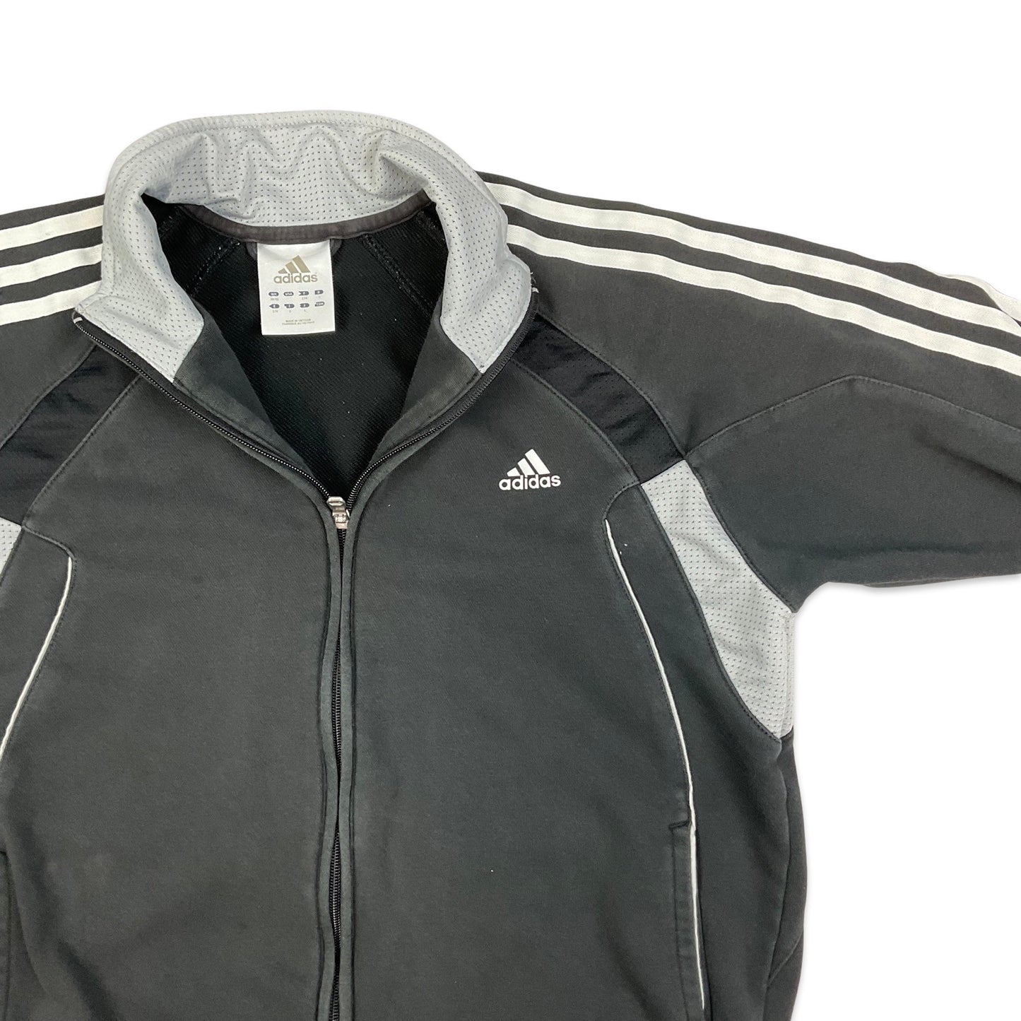 Vintage 00s Adidas Black Grey Track Jacket S M