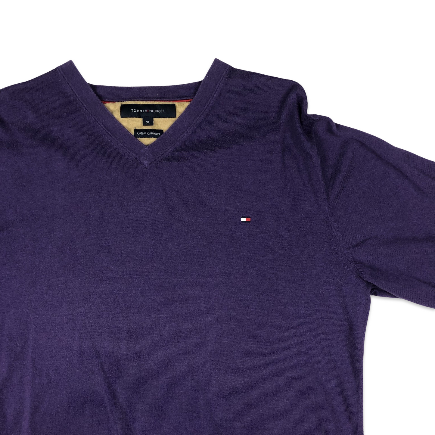 Vintage Y2K Preloved Tommy Hilfiger Purple Knit Jumper XL