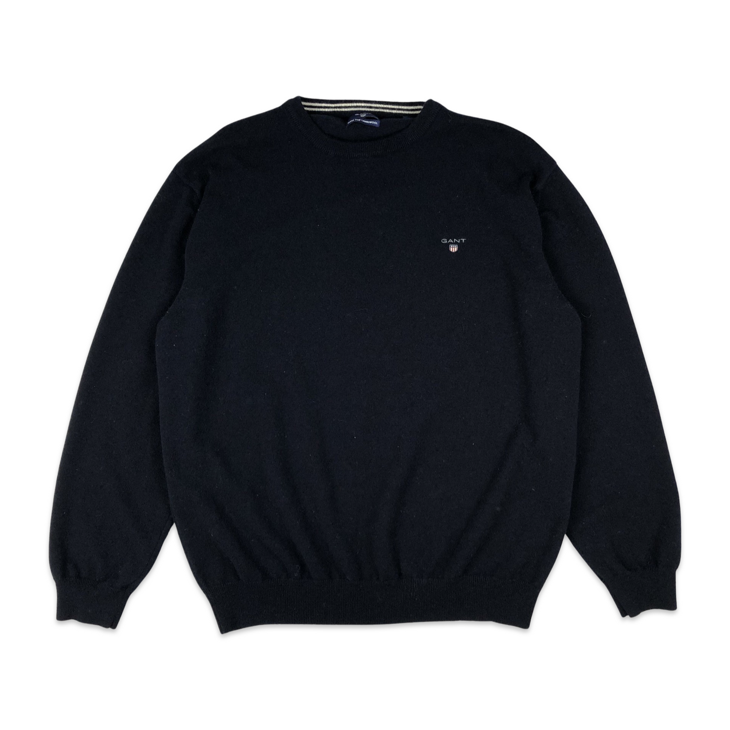 Vintage Y2K Preloved GANT Black Knit Jumper XL