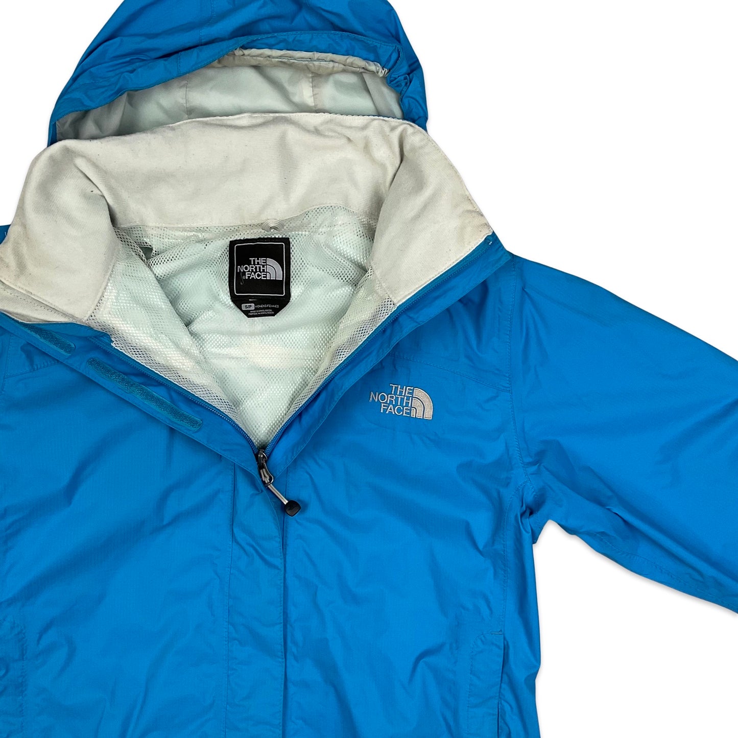 The North Face Light Blue HyVent Raincoat 10 12 14