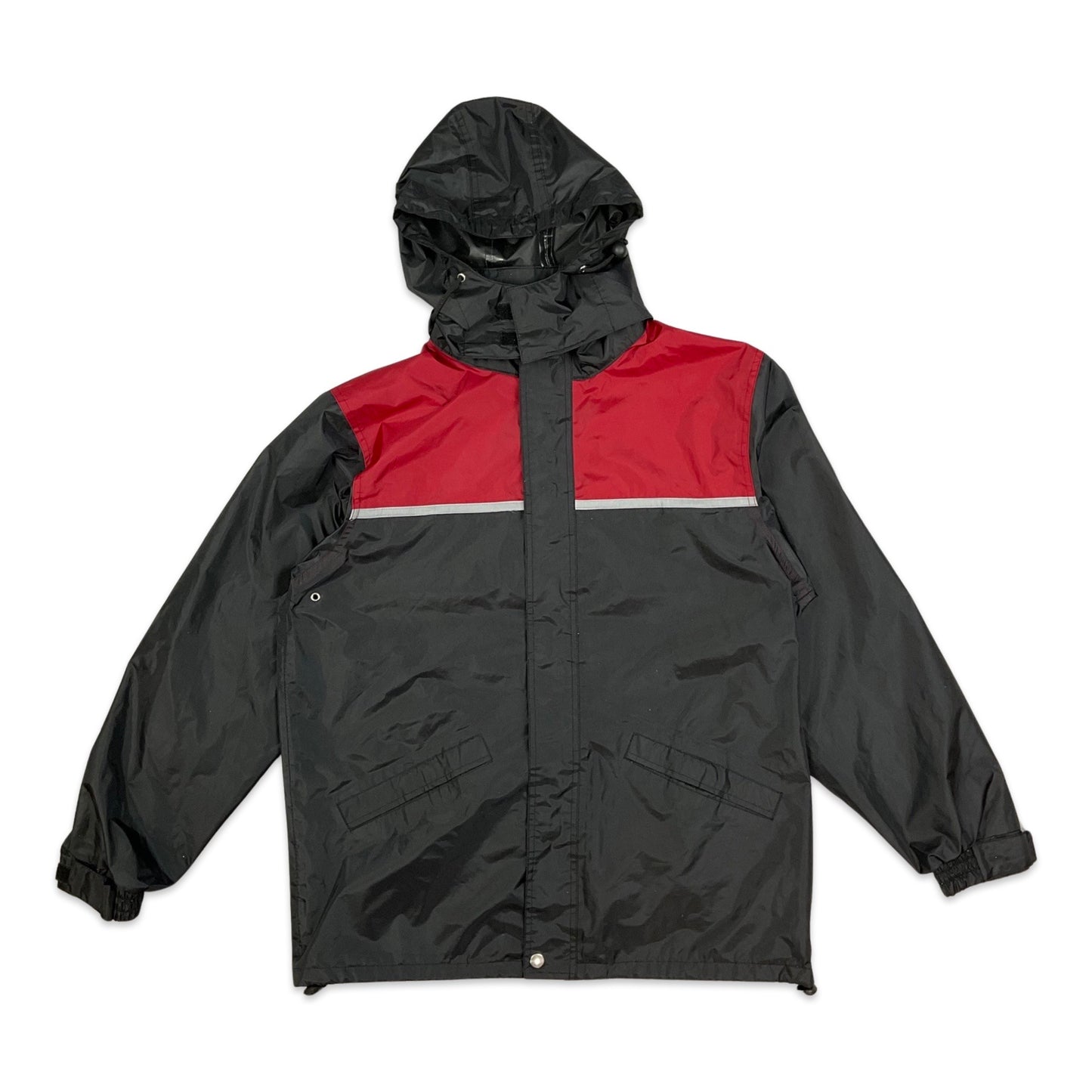 Vintage 90s Black Red Windbreaker M L