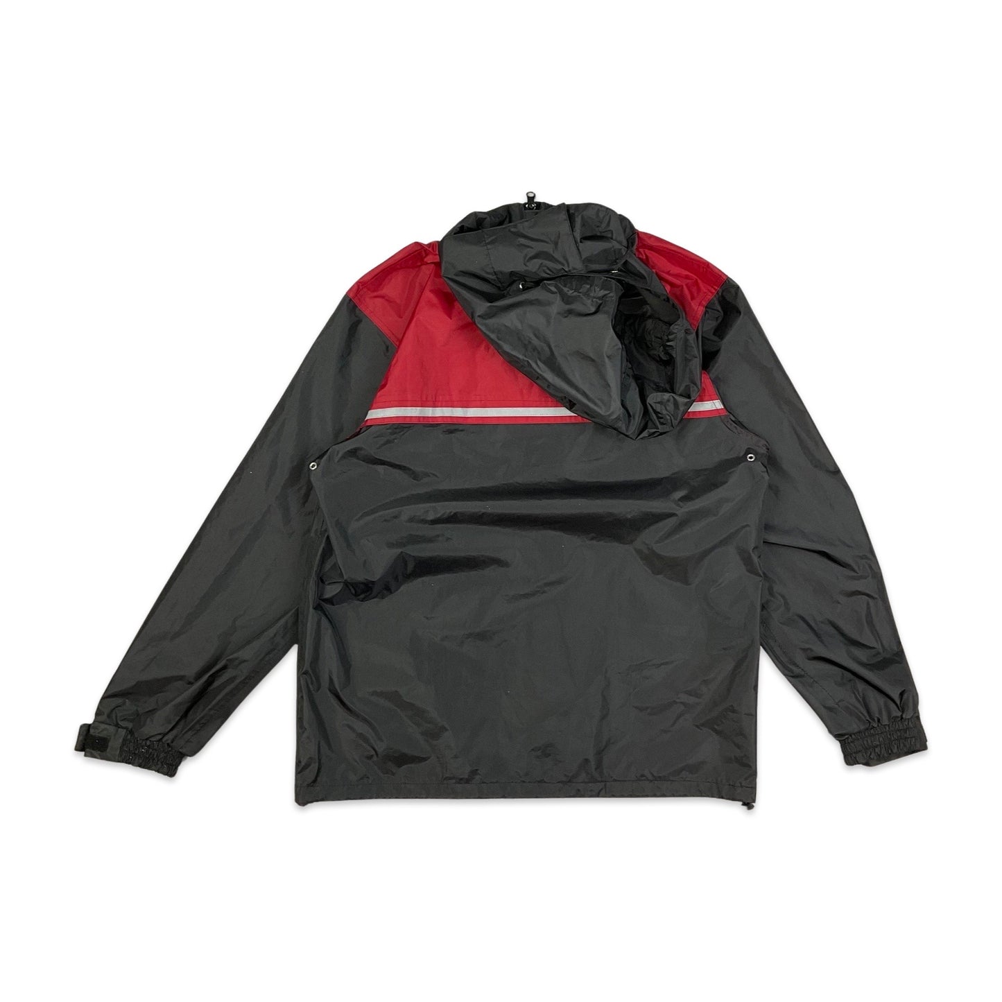 Vintage 90s Black Red Windbreaker M L