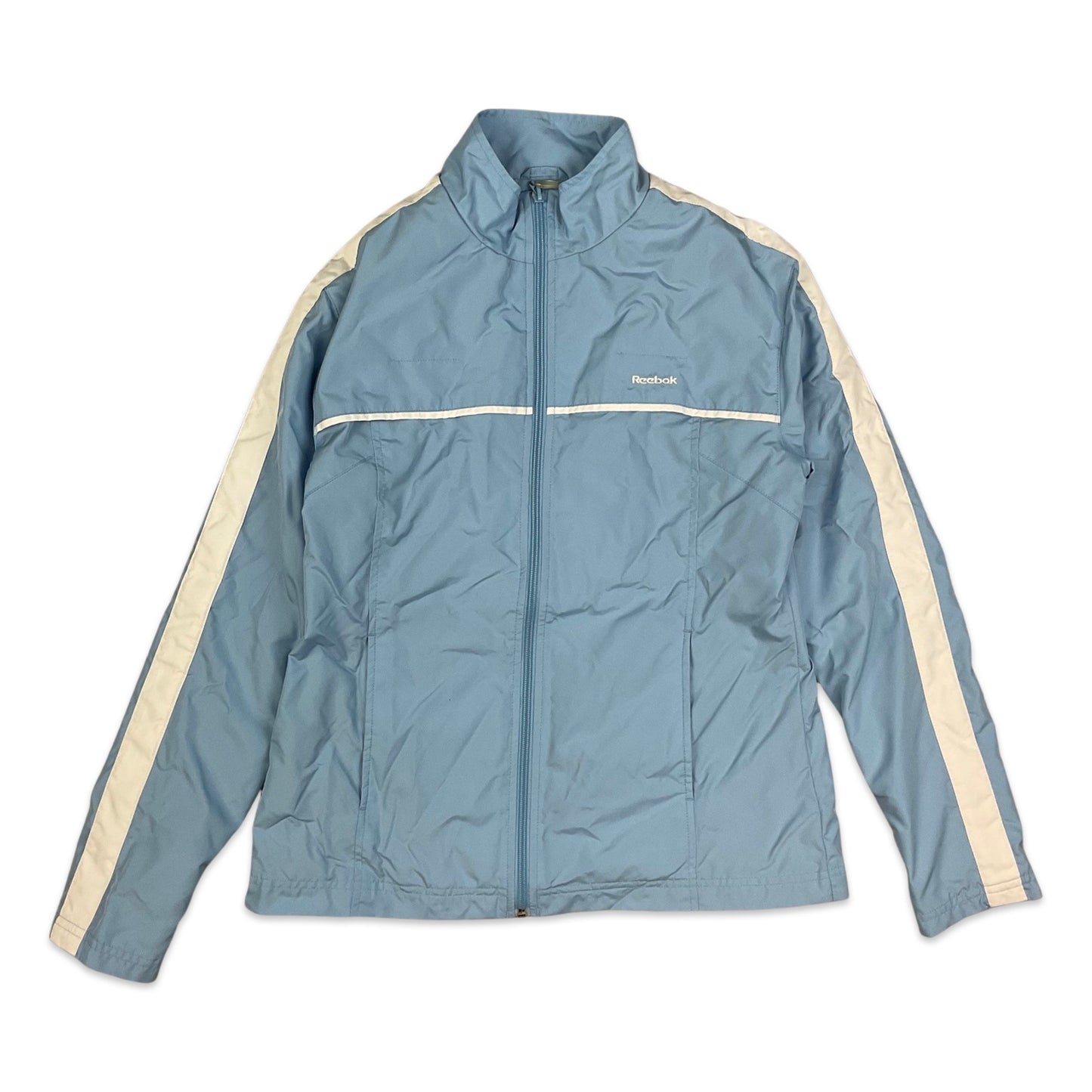 Vintage Reebok Light Blue & White Windbreaker 12 14