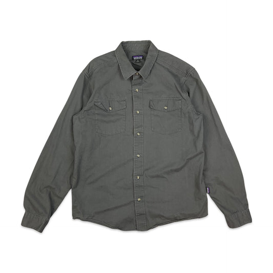 Patagonia Grey Flannel Shirt M L