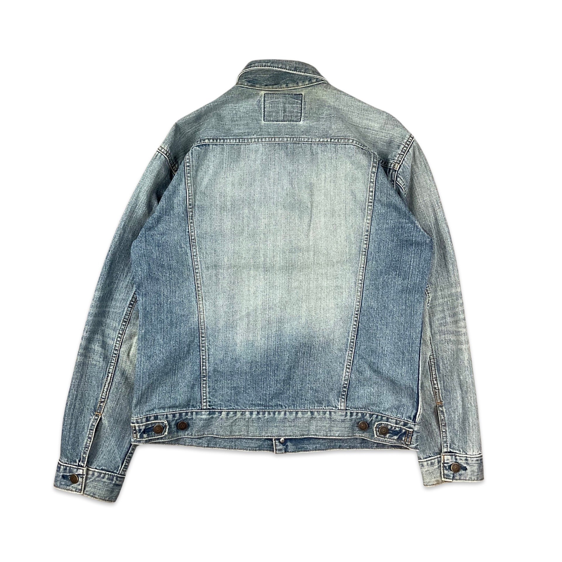 Denim Vtg Jacket Disstressd Acid hotsell Wash