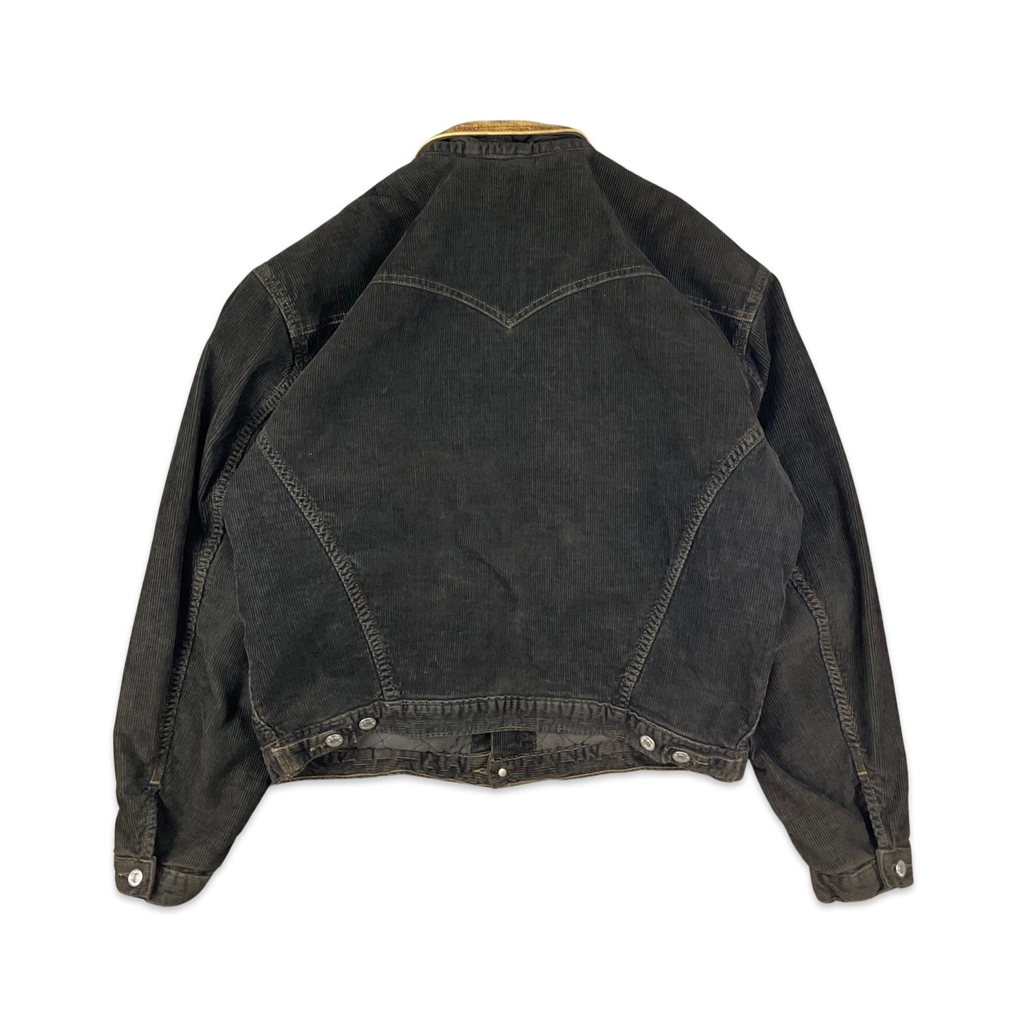 Vintage 90s Levi's Brown Corduroy Quilted Jacket L XL
