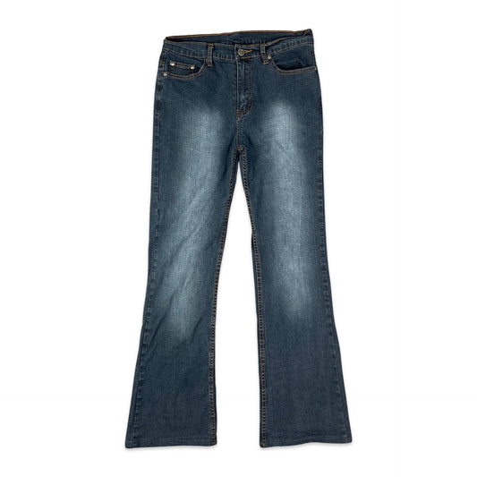 Y2K Dark Blue Flared Jeans 10
