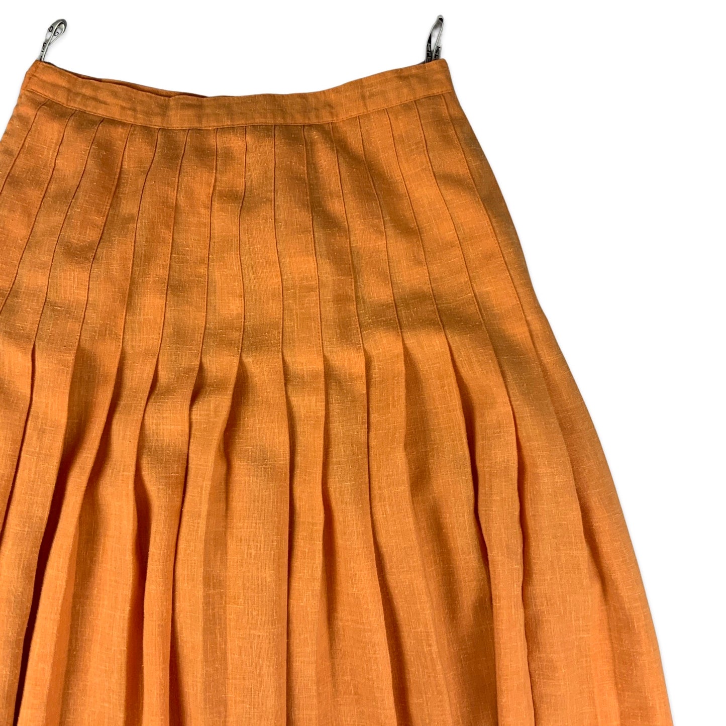 Vintage Orange Pleated Skirt 10