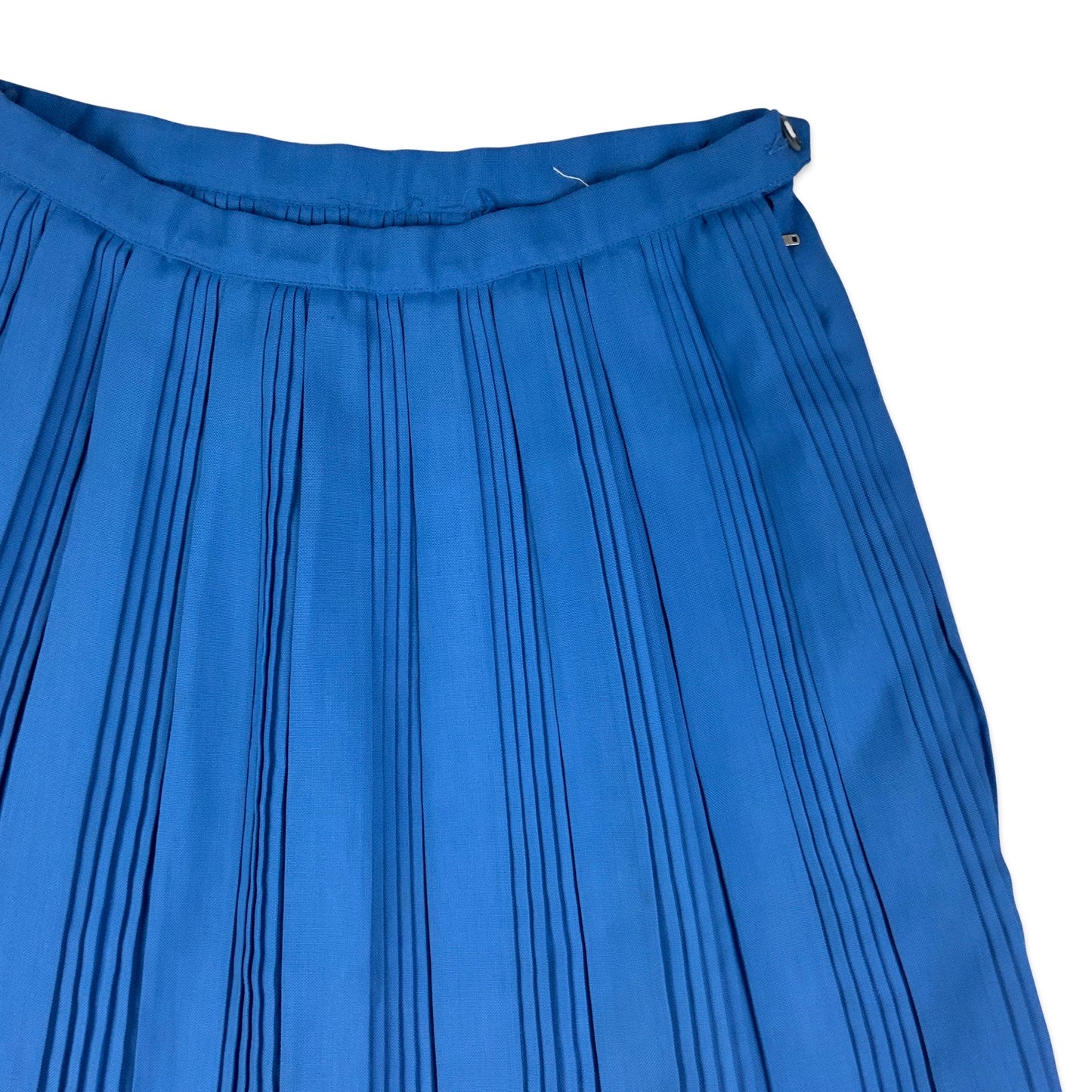 Vintage Blue Pleated Midi Skirt 8