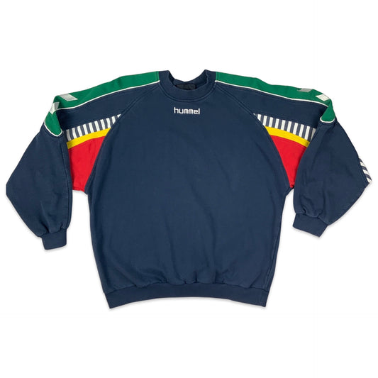 Vintage 90s Blue Green & Red Hummel Sweatshirt M L